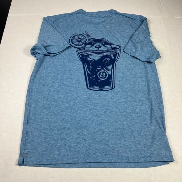 Johnnie O Men’s Featherweight Swim Shirt Blue UPF50 Short Sleeve Sporty Tee M - Picture 1 of 11